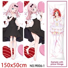 Japan Anime Girl Fujiwara Chika Dakimakura Hugging Body Pillow Case Cover
