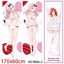 Japan Anime Girl Fujiwara Chika Dakimakura Hugging Body Pillow Case Cover