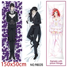 Japan Anime Sebastian Michaelis Dakimakura Hugging Body Pillow Case Cover
