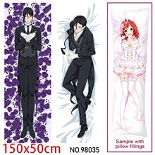 Japan Anime Sebastian Michaelis Dakimakura Hugging Body Pillow Case Cover