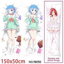 Japan Anime Girl Rem Dakimakura Hugging Body Pillow Case Cover