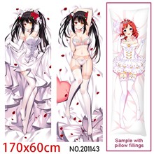 Japan Anime Girl Tokisaki Kurumi Dakimakura Hugging Body Pillow Case Cover