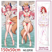 Japan Anime Girl Tamamo no Mae Dakimakura Hugging Body Pillow Case Cover