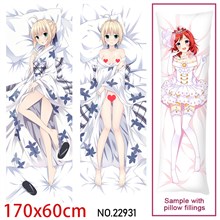 Japan Anime Girl Saber Dakimakura Hugging Body Pillow Case Cover