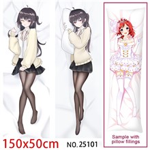 Anime Girl Yuki Suou Dakimakura Hugging Body Pillow Case Cover