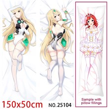 Anime Girl Mythra Hikari Dakimakura Hugging Body Pillow Case Cover