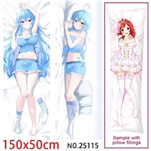 Anime Girl Yukihana Lamy Dakimakura Hugging Body Pillow Case Cover