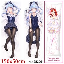 Anime Girl Kamisato Ayaka Dakimakura Hugging Body Pillow Case Cover