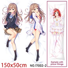 Anime Girl Fujinomiya Neko Dakimakura Hugging Body Pillow Case Cover