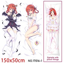 Anime Girl Kurumizawa Satanichia McDowell Dakimakura Hugging Body Pillow Case Cover