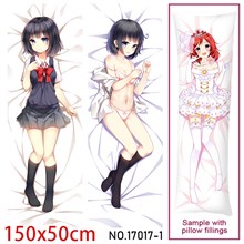 Anime Girl Yasuraoka Hanabi Dakimakura Hugging Body Pillow Case Cover