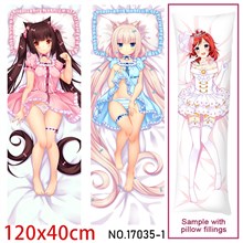 Anime Girl Chocola Vanilla Dakimakura Hugging Body Pillow Case Cover