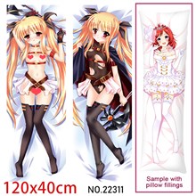 Anime Girl Fate Testarossa Harlaown Dakimakura Hugging Body Pillow Case Cover