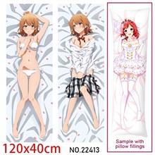 Anime Girl Isshiki Iroha Dakimakura Hugging Body Pillow Case Cover