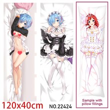 Anime Girl Rem Dakimakura Hugging Body Pillow Case Cover