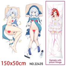 Anime Girl Gawr Gura Dakimakura Hugging Body Pillow Case Cover