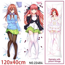 Anime Girl Nakano Miku Dakimakura Hugging Body Pillow Case Cover