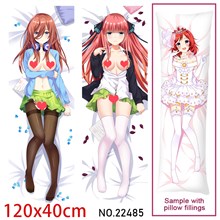 Anime Girl Nakano Miku Dakimakura Hugging Body Pillow Case Cover