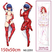 Anime Girl Marinette Dupain-Cheng Ladybug Dakimakura Hugging Body Pillow Case Cover