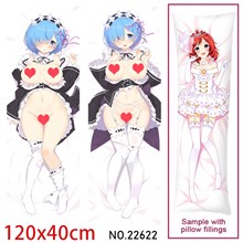 Anime Girl Rem Dakimakura Hugging Body Pillow Case Cover