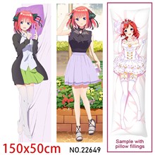 Anime Girl Nakano Nino Dakimakura Hugging Body Pillow Case Cover