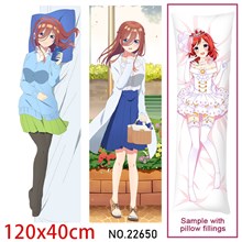 Anime Girl Nakano Miku Dakimakura Hugging Body Pillow Case Cover