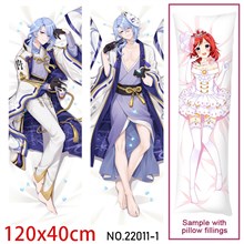 Anime Kamisato Ayato Dakimakura Hugging Body Pillow Case Cover