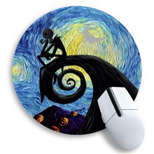 Christmas Nightmare Anime Round Mouse Pad for Desk Computer Mouse Pad