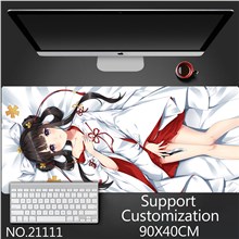 Anime Girl KikuriYuki Extended Gaming Mouse Pad Large Keyboard Mouse Mat Desk Pad