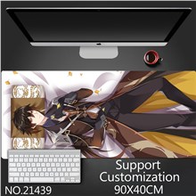 Anime Zhongli Extended Gaming Mouse Pad Large Keyboard Mouse Mat Desk Pad