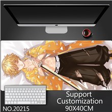 Anime Agatsuma Zenitsu Extended Gaming Mouse Pad Large Keyboard Mouse Mat Desk Pad