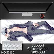 Anime Gojo Satoru Extended Gaming Mouse Pad Large Keyboard Mouse Mat Desk Pad