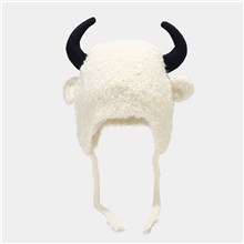 Cute Cow Winter Plush Hat