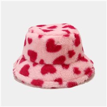 Love Heart Plush Winter Knit Hat