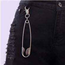 Large Safety Pin Shape Alloy Keychain