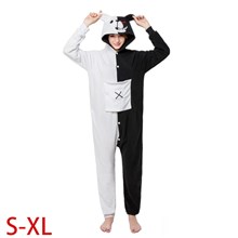 Cartoon Monokuma Black White Bear Adult Kigurumi Onesie Cosplay Animal Jumpsuit Costume