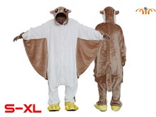 Unisex Adult Flying Squirrel Kigurumi Onesie Cosplay Animal Jumpsuit Costume
