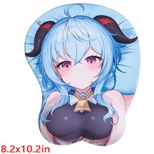Anime Girl Ganyu 3D Mousepad Anime Mouse Pad with Wrist Rest