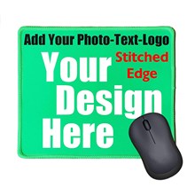 Custom Personalized Photo Mouse Pad with Stitched Edge