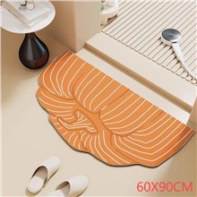Pumpkin Diatom mud Bath Mat Bathroom Rugs Non Slip Bath Rugs Quick Dry Absorbent Bath Mats for Bathroom Floor