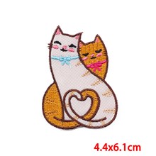 Funny Cute Lovers Cat Embroidered Badge Patch