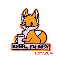 Funny Cute Fox Embroidered Badge Patch