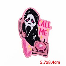 Funny Ghostface Call Me Embroidered Badge Patch