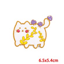 Funny Cute White Cat Embroidered Badge Patch
