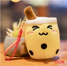 Cute Bubble Tea Plush Keychain Milk Tea Soft Toy Handbag Keyring