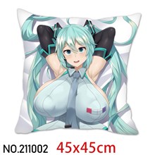 Japan Anime Girl Hatsune Miku Pillowcase Cushion Cover