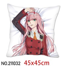 Japan Anime Girl Zero Two Pillowcase Cushion Cover