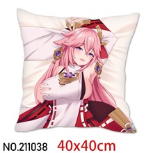 Japan Anime Girl Yae Miko Pillowcase Cushion Cover