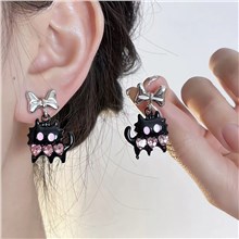 Anime Black Cat Earrings