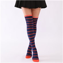 Womens Stripe Long Boot Stockings Over Knee Thigh Sock